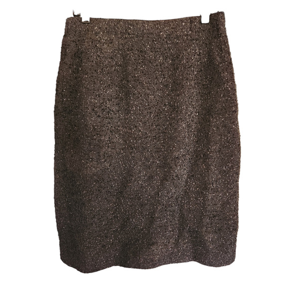 St. John Black Evening Knit Pencil Skirt 10 - Picture 2 of 5